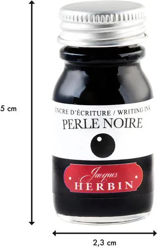 Vista 2 de Tinta para pluma estilográfica Herbin - Botella de 10 ml - Perle Noire