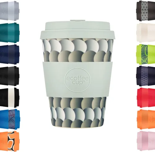 Vista 12 de Ecoffee Cup Taza de café reutilizable de 12 onzas (11.8 fl oz) – Taza de viaje a base de plantas PLA con tapa de silicona, sin melamina y apta