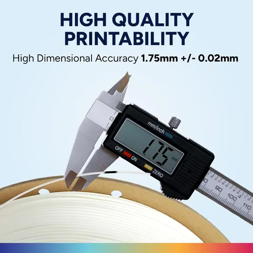 Vista 55 de OVERTURE - Filamento de ácido poliláctico (Easy PLA) para impresora 3D de 1.75 mm, bobina de cartón de 2.2 libras, precisión dimensional +/- 0.02