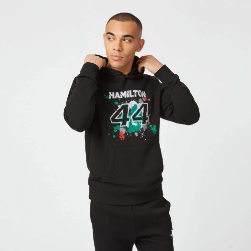 Vista 2 de Mercedes Benz AMG Petronas F1 Men's Lewis Hamilton #44 Hooded Sweatshirt - Black