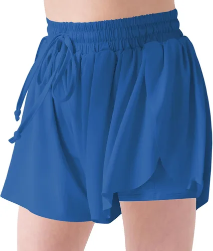 Vista 3 de Pantalones cortos fluidos con diseño de mariposa para niñas, pantalones cortos deportivos para niñas, pantalones cortos de mariposa para niños