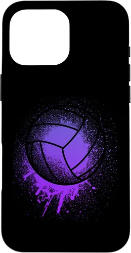 Vista 18 de iPhone 15 Jugador de Voleibol Deporte Niñas Mujeres Bday Purple Beach Team Case