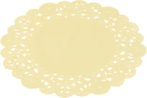 Vista 52 de Restaurantware Pastry Tek Blondas de Encaje de 4 x 4 Pulgadas 100 Vajilla Decorativa - Blondas de Mesa Desechables Redondas de Papel Negro