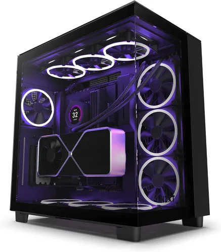 Vista 8 de NZXT Kit de montaje vertical de GPU - AB-RH175-B1-6.890 in PCIe 4.0x16 Cable elevador - Soporte de GPU - Soporte de acero resistente - Negro