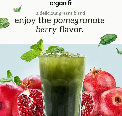 Vista 5 de Organifi Daily Greens - Nutrición y apoyo diarios - Polvo de verduras para energía, digestión e inmunidad, 30 porciones