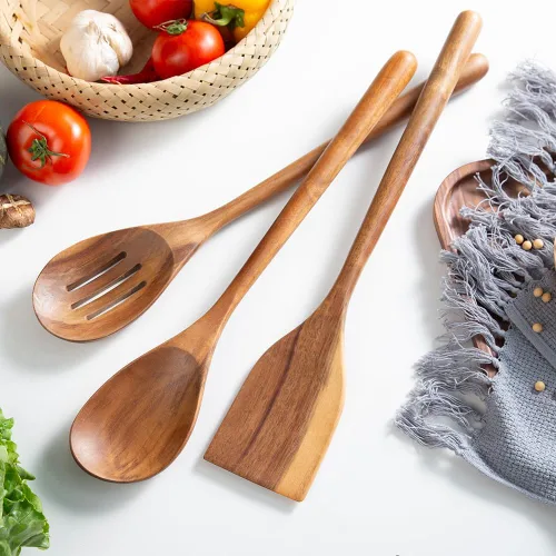 Vista 11 de Cuchara de Madera Gigante - Cucharón Grande de Esquina de 17 pulgadas, en Ángulo Recto, Cucharón de Cocina con Mango Largo Cómodo para Servir