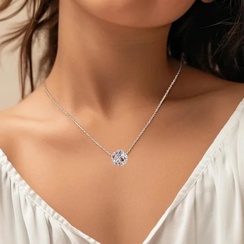 Vista 6 de Abalorio de Piedra Natal de Trébol de la Suerte 925 Plata de Ley para Pulseras y Collares de Pandora Joyería para Mujeres Regalos de Cumpleaños