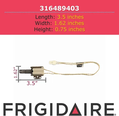 Vista 3 de Frigidaire 316489403 Encendedor de quemador genuino OEM para rangos