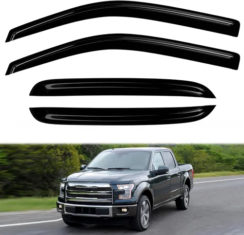 Vista 54 de 4 protectores de lluvia para Chevy Equinox 2010-2017, viseras de ventana, deflectores, parasoles, cinta de ventilación en canal hacia fuera