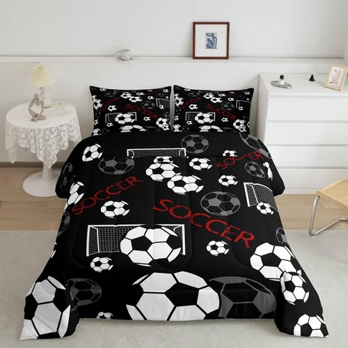 Vista 19 de Feelyou Juego de ropa de cama de coche de carreras para niños y niñas, tamaño individual, juego de edredón deportivo de velocidad para adolescentes