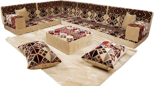 Vista 54 de arabicsofa Cojines Majlis de piso tradicionales: asientos modulares Diwan seccionales