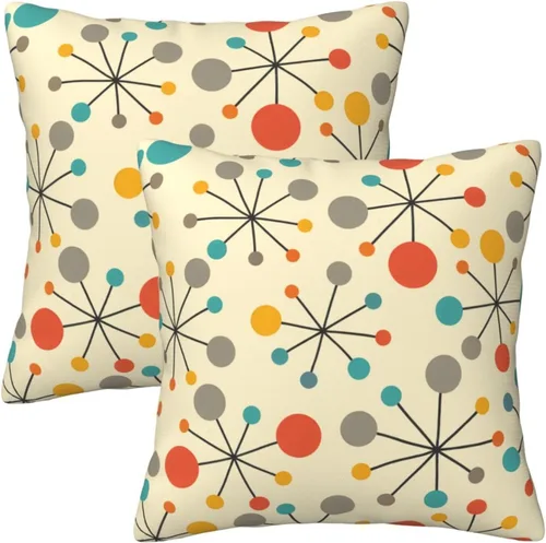 Vista 13 de Juego de 2 fundas de almohada de tablero de ajedrez en blanco y negro a cuadros, suaves, cuadradas, para sofá, decoración del hogar, 18 x 18 pulgadas