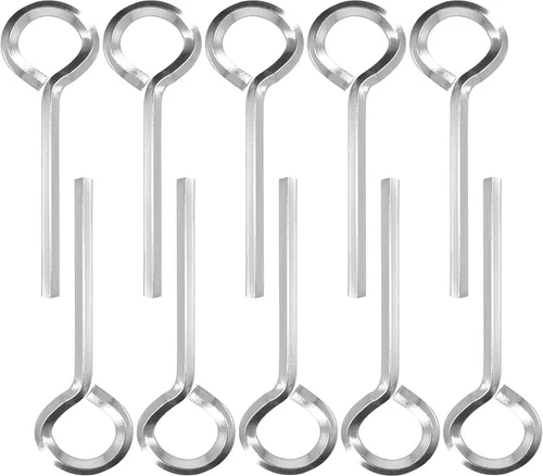 Vista 4 de Llave hexagonal estándar de 1/8 de pulgada con bucle completo de diamante, estilo llavero, juego de llaves Allen de 1/8 para barras de pánico