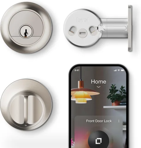 Vista 11 de Level Lock Pro - Cerradura inteligente más pequeña, rápida e innovadora del mundo - Cerrojo de seguridad de materia sobre rosca más llave Apple Home