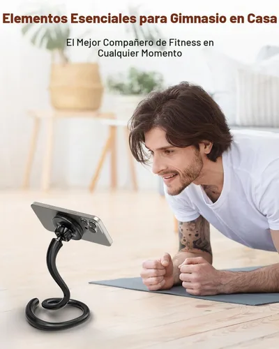 Vista 3 de A2C Soporte de teléfono flexible de cuello de cisne para iPhone Magsafe, soporte magnético para teléfono de gimnasio de brazo largo para cinta