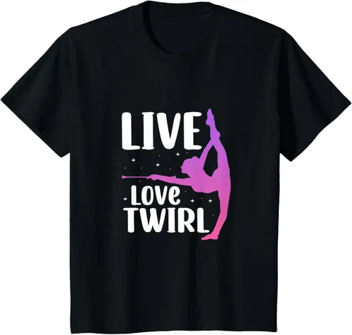 Vista 30 de Camiseta Twirl Baton Twirling Twirler Majorettes, Negro
