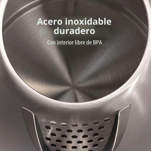 Vista 5 de Hervidor eléctrico de acero inoxidable 40885 de Hamilton Beach, 0.45 galones, rojo., Plateado Fast Boiling 1500 Watts BPA Free Cordless