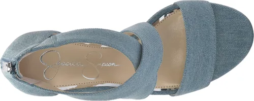 Vista 6 de Jessica Simpson Jinxxi Sandalias para mujer, con taco de cuña