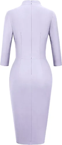 Vista 4 de Muxxn - Vestido de cóctel con bolsillo para mujer, diseño clásico vintage