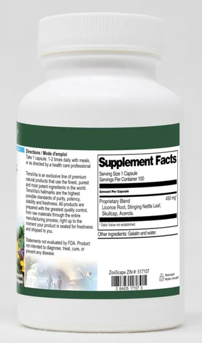 Vista 2 de Fórmula de Acerola, Regaliz, Skullcap y Más - 450 mg (100 Cápsulas, ZIN: 517107)