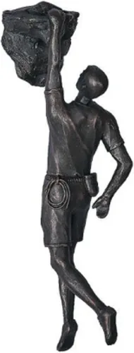 Vista 8 de Juego grande de 6 hombres trepadores de pared, 6 hombres escaladores negros + 3 rocas para ocultar uñas, decoración de pared, arte de pared