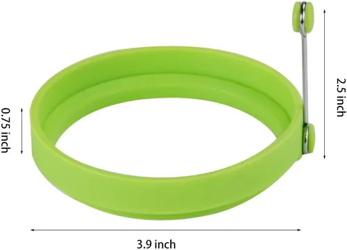 Vista 2 de Anillo de huevo para cocinar huevos, molde redondo para panqueques 100% de grado alimenticio, libre de BPA, duradero y reutilizable, anillo