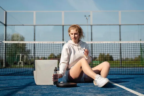 Vista 8 de Bolso de Pickleball para Mujeres, Elegante Bolso de Nylon con Capacidad para 2 Palas, Bola, Equipo, Bolso de Hombro Utilitario para Deportes