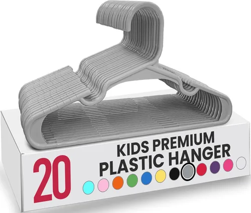 Vista 37 de Utopia Home Paquete de 20 Perchas para Niños - Perchas de Plástico para Bebé de 11.5 Pulgadas para Armario - Perchas para Niños para Ropa y Percha