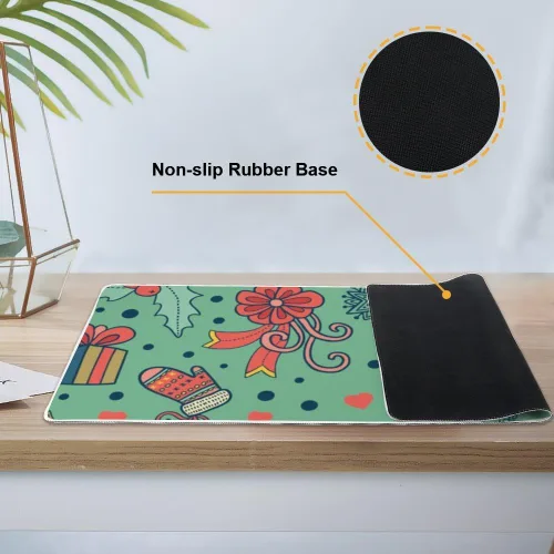 Vista 3 de Chic Festive Celebration Mouse Pad Large Gaming Desk Pad with Non- Slip Rubber Base Smooth Face Mouse Table Computer Desk Decor for School Home