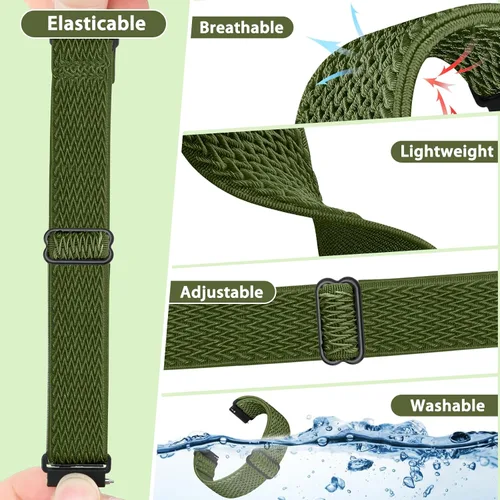 Vista 5 de Correa de reloj de liberación rápida - Elección de ancho - Correas de reloj de 18 mm, 19 mm, 20 mm, 22 mm, 24 mm, correas de nylon elásticas