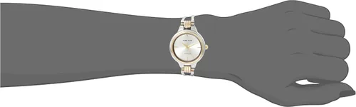Vista 4 de Anne Klein Reloj de pulsera abierto con esfera de diamante auténtica para mujer