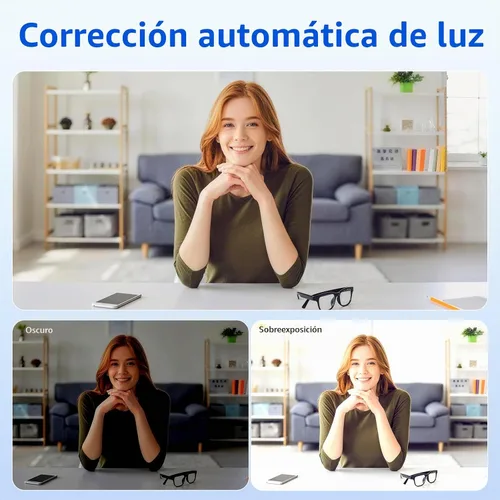 Vista 4 de Cámara web 4K para PC con enfoque automático dual PDAF y CDAF, Ultra 4K HD, 2 micrófonos de reducción de ruido, corrección automática de luz, USB-A