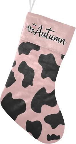 Vista 13 de Calcetines de Navidad con lindo panda verde personalizado con nombre, medias de Navidad personalizadas para la temporada de vacaciones familiares