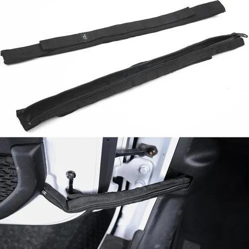Vista 9 de JOYTUTUS Correas de limitación de puerta compatibles con Wrangler, paquete de 2 correas de control de limitación de puerta ajustables resistentes