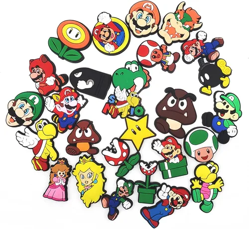 Vista 2 de HIKUIARL 50 dijes para zapatos de videojuegos para videojuegos, lindos dijes de dibujos animados para zapatos de juegos, decoración de zapatos