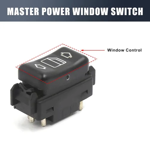 Vista 3 de uxcell Interruptor de ventana eléctrica del lado del conductor maestro 1248204610 reemplazo para Mercedes-Benz W124 W126 W201 coche