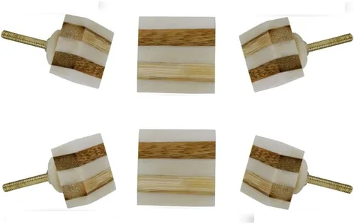 Vista 16 de TRINCA-FERRO Juego de 6 pomos de puerta interiores/exteriores para cajón, cajones de aparador, pomos decorativos de cerámica modernos para cocina