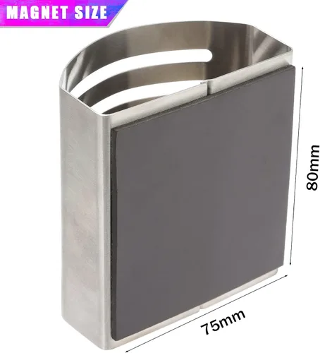 Vista 6 de Soporte magnético moderno para bolígrafos y lápices, organizador de almacenamiento de utensilios de escritura de metal para cocina, casillero, hogar