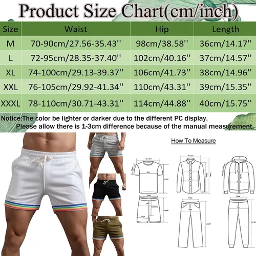 Vista 7 de Pantalones cortos de entrenamiento para hombre, estilo casual, elástico, cintura media, con cremallera, bolsillo, deporte, correr, atletismo