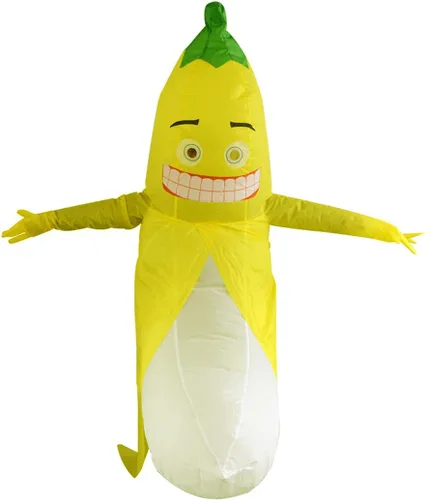 Vista 2 de Traje inflable del hombre del plátano del cuerpo completo del traje de cosplay de lujo de Halloween - tamaño adulto