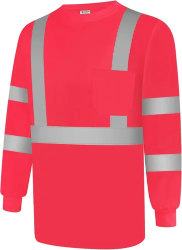 Vista 13 de Camisas de seguridad Uno Mejor para hombre Clase 3 Camisas de alta visibilidad, Camisas reflectantes de alta visibilidad para hombre y mujer