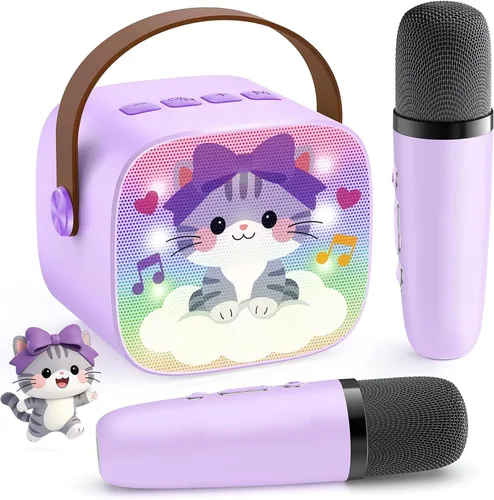 Vista 27 de YLL Máquina de karaoke para niños y adultos, regalos de cumpleaños para Negro