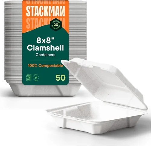 Vista 7 de Recipientes de alimentos 100% compostables para llevar