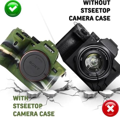 Vista 6 de Funda protectora de silicona para cámara réflex digital Sony A7SIII A7siii A7siii A7S3, jaula desmontable, a prueba de golpes, a prueba de polvo