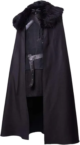 Vista 8 de Traje para cosplay de Jon Snow, de Game of Thrones Night's Watch, marca Sidnor GoT.