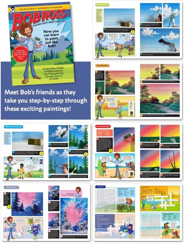 Vista 4 de Bob Ross para niños: Lecciones felices en una caja