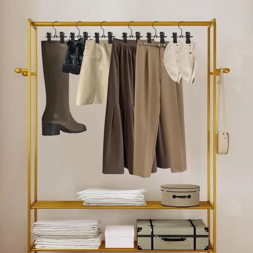 Vista 7 de Paquete de 20 ganchos para botas para colgar en el armario, ganchos para sombreros, pantalones, toallas, calcetines, bolsos, bolsos, ropa