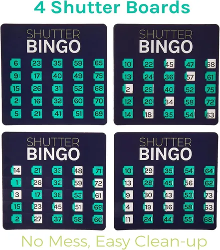 Vista 3 de Royal Bingo Supplies Juego de Bingo para Adultos, Personas Mayores y Familia - Pelotas de Bingo con Jaula y Tarjetas de Bingo con Ventanas