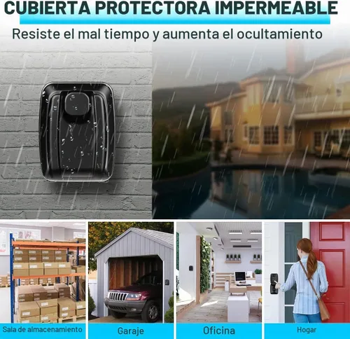 Vista 4 de Caja de bloqueo de llaves TEUEN para exterior, caja de bloqueo resistente impermeable con montaje en pared para llave de casa, caja de seguridad