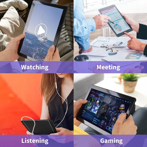 Vista 8 de Veidoo Tableta Android, 2+32GB, admite expansión de tarjeta SD, con WiFi, Bluetooth, cámaras duales, pantalla táctil de alta definición IPS de 10